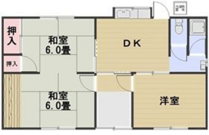 岡山県岡山市北区富田(一戸建)の賃貸物件の間取り