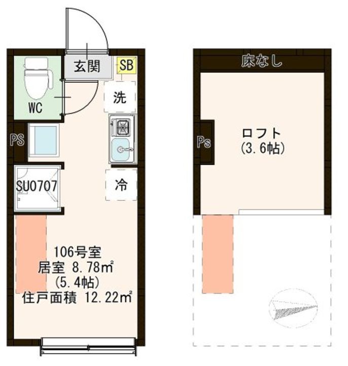 東京都足立区西綾瀬4(アパート)の賃貸物件の間取り