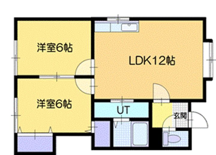 北海道千歳市住吉4(アパート)の賃貸物件の間取り