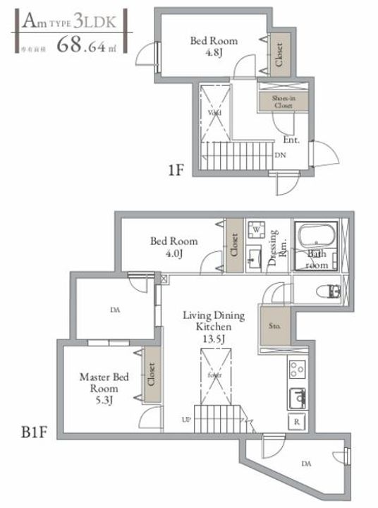 東京都杉並区松庵3(マンション)の賃貸物件の間取り