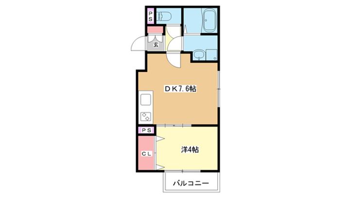 大阪府豊中市岡上の町4の賃貸アパートの間取り