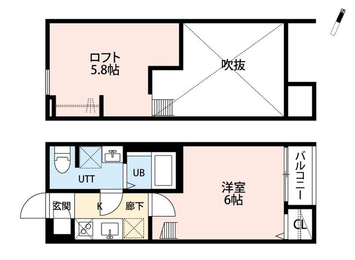 千葉県柏市豊四季(アパート)の賃貸物件の間取り