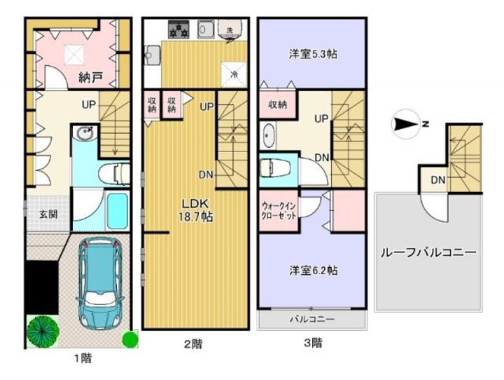 東京都世田谷区奥沢4(一戸建)の賃貸物件の間取り