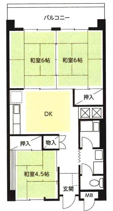 長岡ハイツの間取り