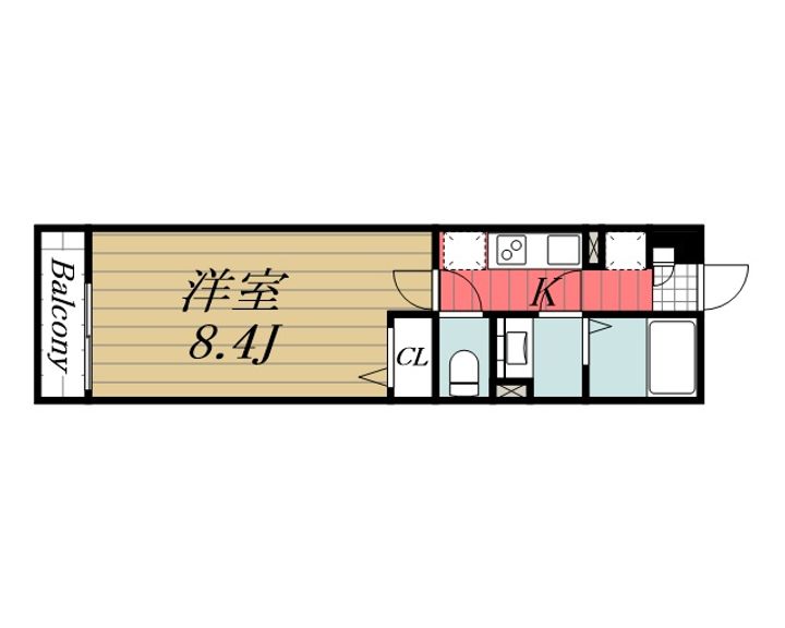 千葉県千葉市稲毛区天台4(アパート)の賃貸物件の間取り