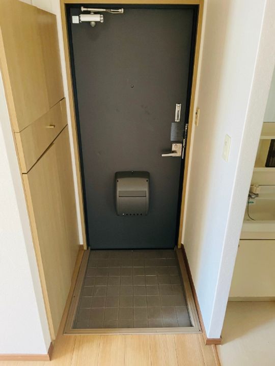 サンタウン磯部Dの玄関