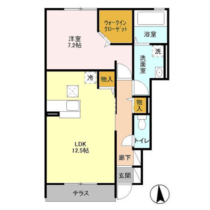 神奈川県茅ヶ崎市香川6(アパート)の賃貸物件の間取り