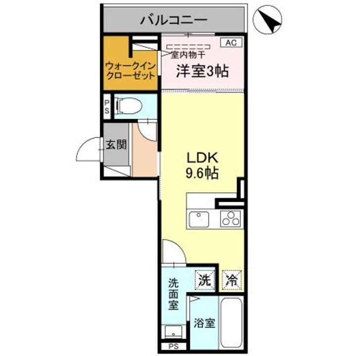 新潟県長岡市千手3(アパート)の賃貸物件の間取り