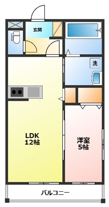 神奈川県小田原市堀之内(アパート)の賃貸物件の間取り
