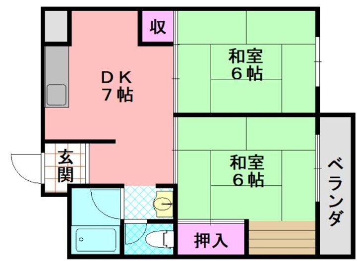 平野ハイツ(流町)の間取り