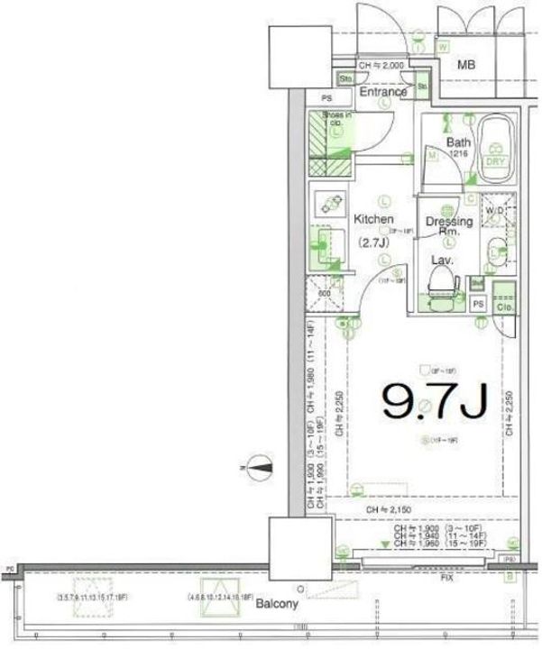 品川タワーフェイスの間取り