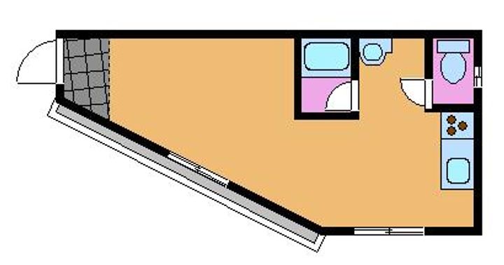 岡山県岡山市中区国富2(マンション)の賃貸物件の間取り