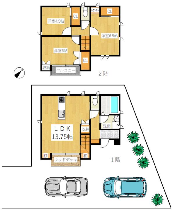 埼玉県ふじみ野市滝2(一戸建)の賃貸物件の間取り