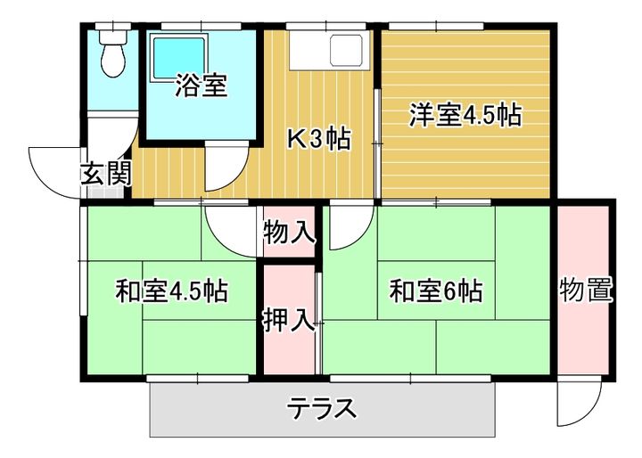 宮城県仙台市宮城野区福室4(一戸建)の賃貸物件の間取り