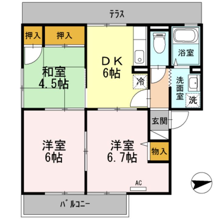 グリーンヒルズの間取り