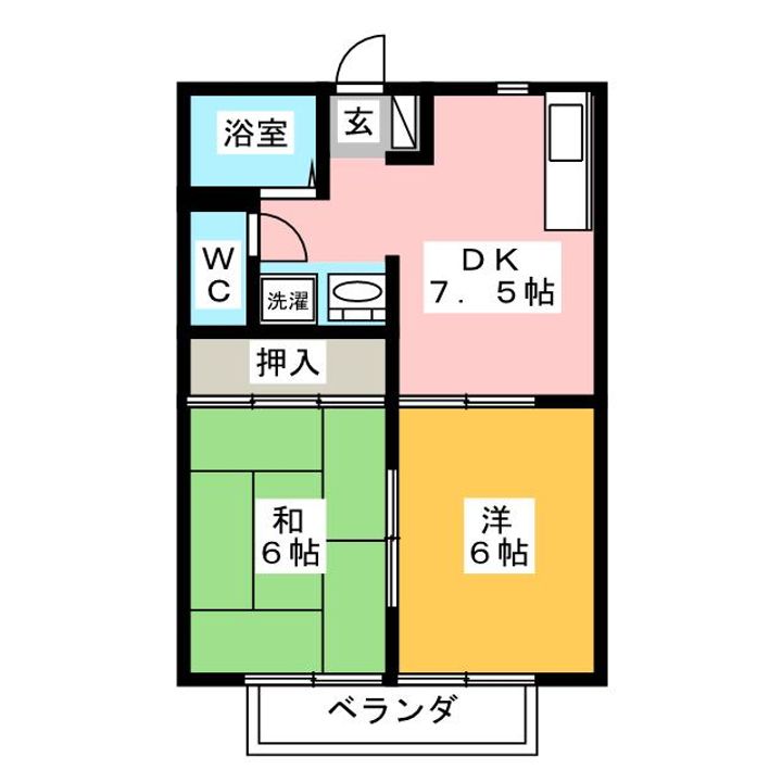 グリーンパークはやのBの間取り