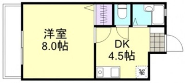 岡山県倉敷市東富井の賃貸マンションの間取り