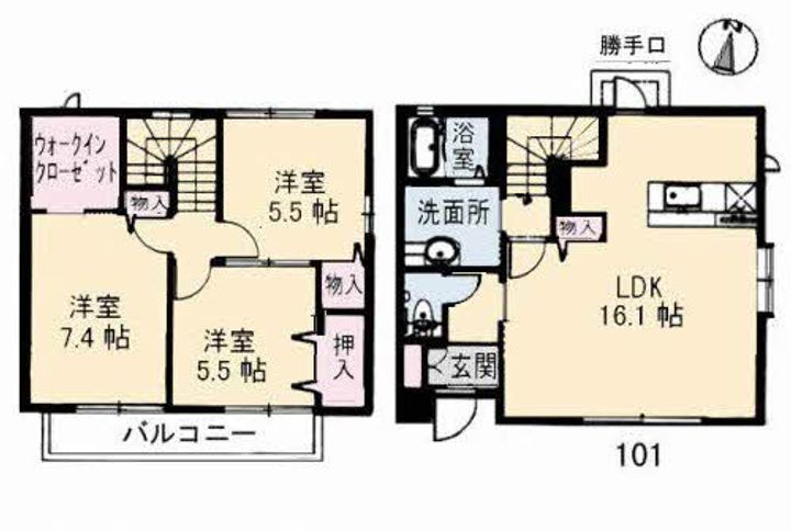 広島県広島市南区東霞町(アパート)の賃貸物件の間取り