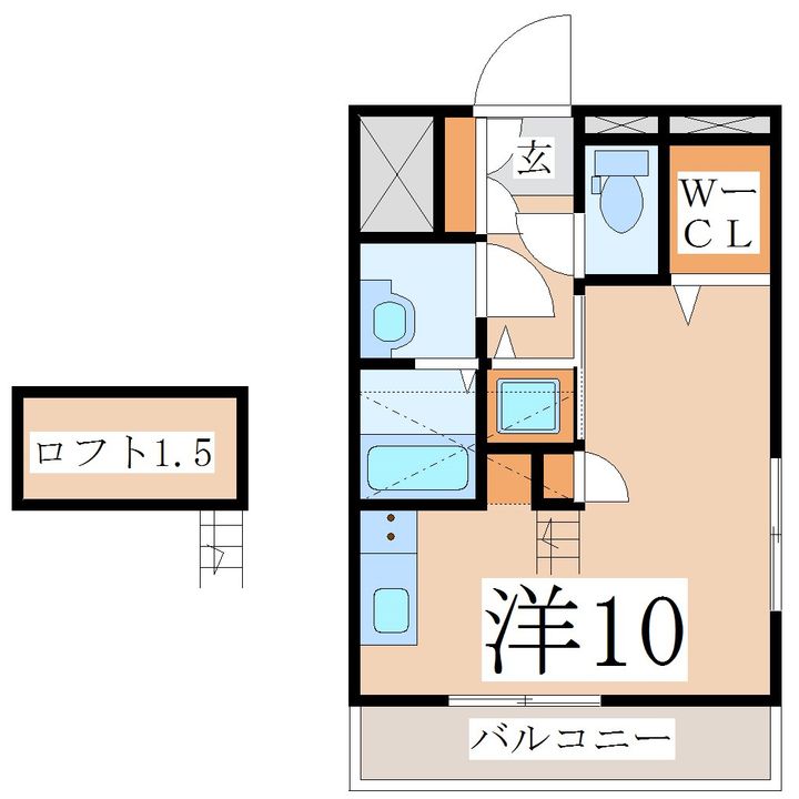 カナン中央町B館の間取り