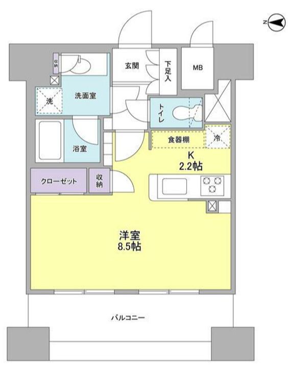 神奈川県横浜市神奈川区反町3(マンション)の賃貸物件の間取り