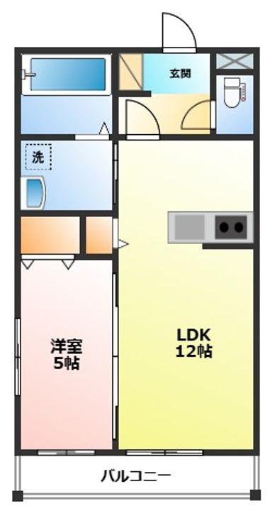 神奈川県小田原市堀之内(アパート)の賃貸物件の間取り