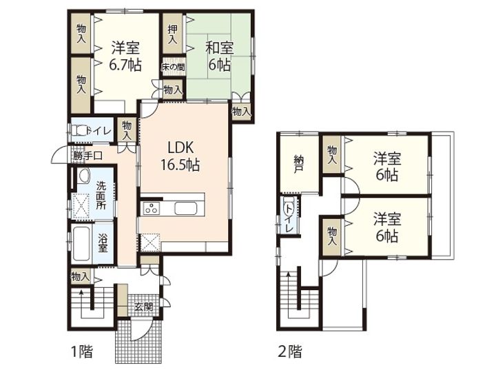 岡山県岡山市北区今保(一戸建)の賃貸物件の間取り