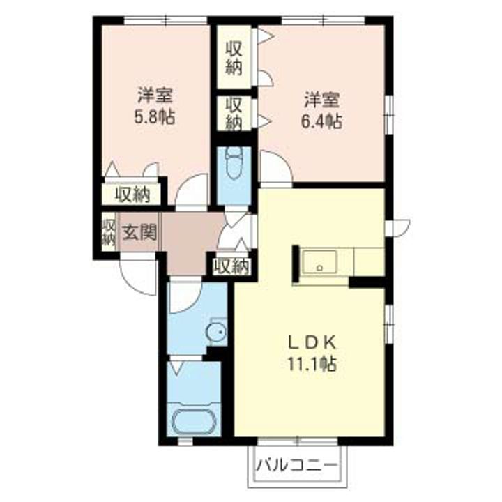 アークスクエアA棟の間取り