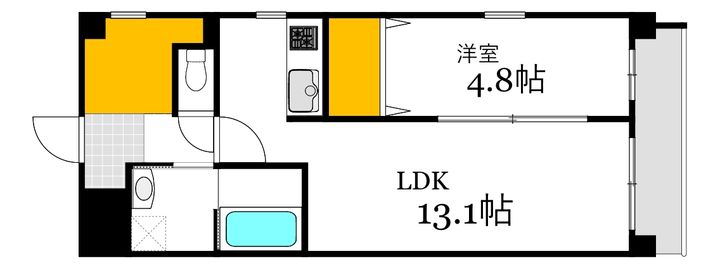 広島県広島市南区段原2(マンション)の賃貸物件の間取り