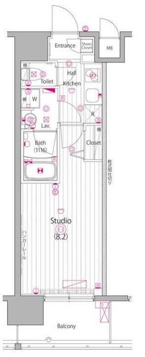 東京都江東区東陽7(マンション)の賃貸物件の間取り