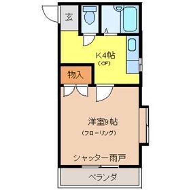 コーポアムールの間取り