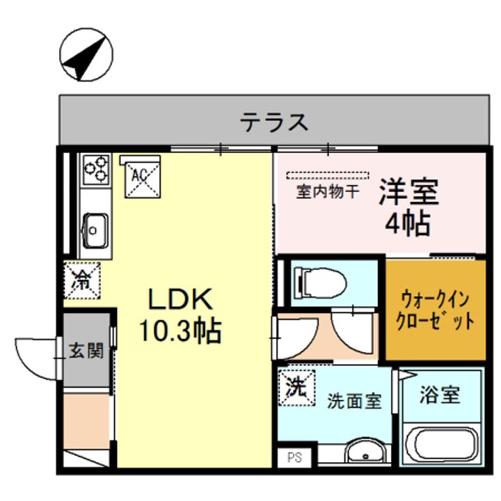 滋賀県草津市矢倉1(アパート)の賃貸物件の間取り