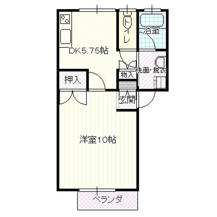 長野県長野市小島田町(アパート)の賃貸物件の間取り