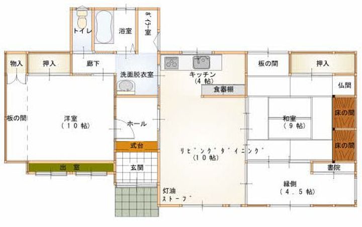 北海道伊達市南黄金町(一戸建)の賃貸物件の間取り