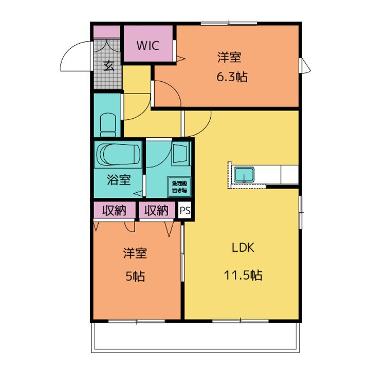 ミューベル ラビアンAの間取り
