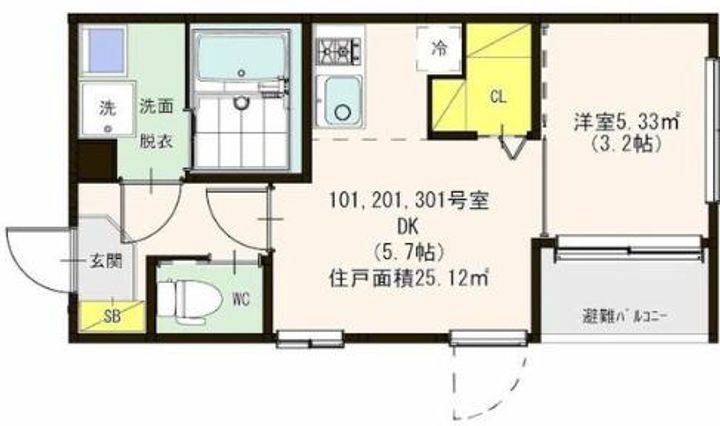 東京都板橋区蓮根2(アパート)の賃貸物件の間取り