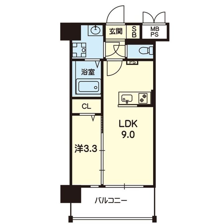 ドノーレ熊本駅東の間取り