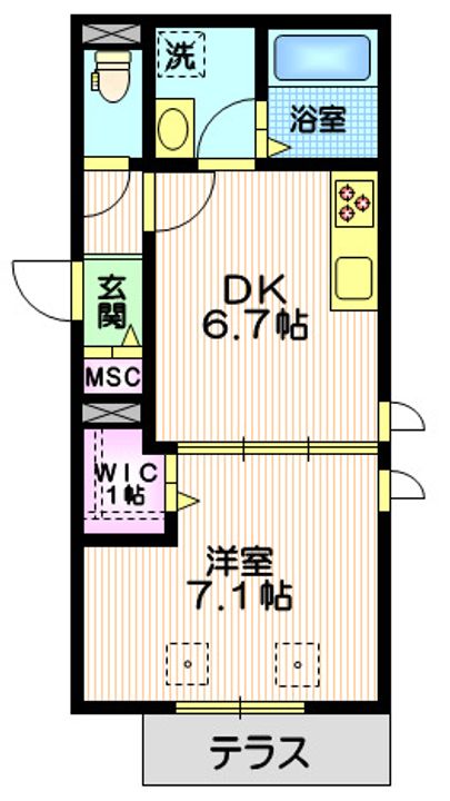 東京都品川区西品川2(マンション)の賃貸物件の間取り