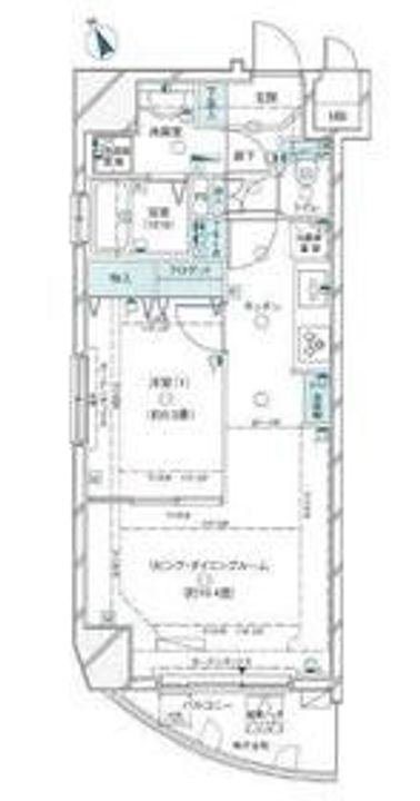 東京都渋谷区本町3(マンション)の賃貸物件の間取り