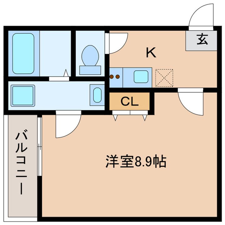 静岡県浜松市中央区龍禅寺町(アパート)の賃貸物件の間取り