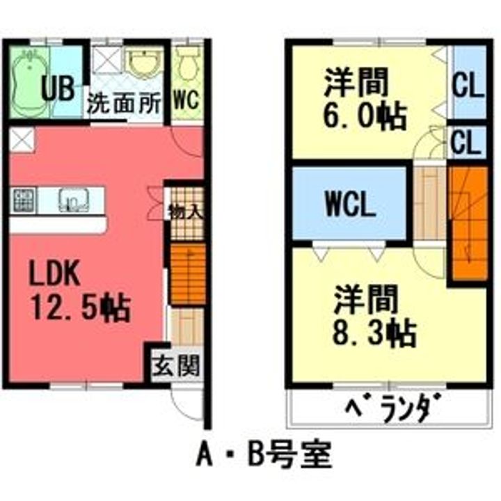 愛知県名古屋市北区東水切町4(一戸建)の賃貸物件の間取り