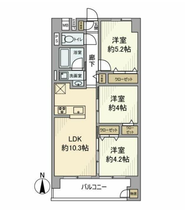 東建柏木マンションの間取り