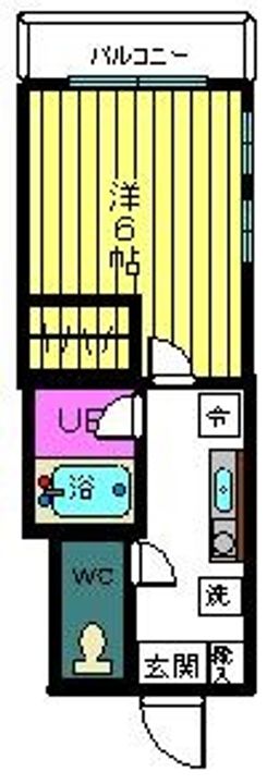 東京都北区田端新町2の賃貸マンションの間取り