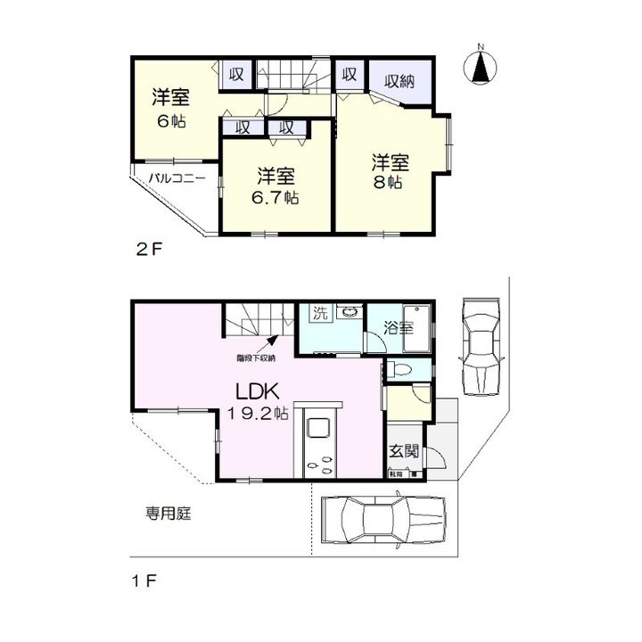 岡山県岡山市北区学南町1(一戸建)の賃貸物件の間取り