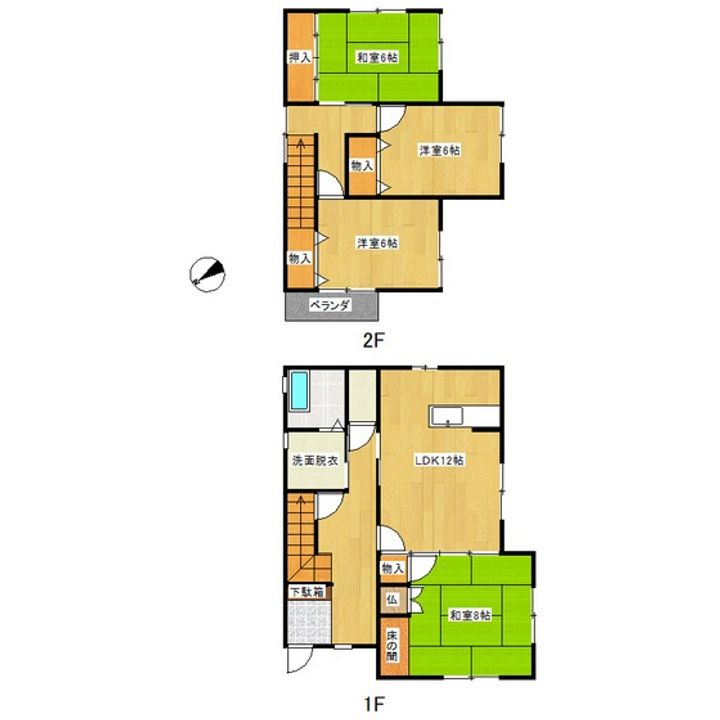 富山県富山市吉作(一戸建)の賃貸物件の間取り