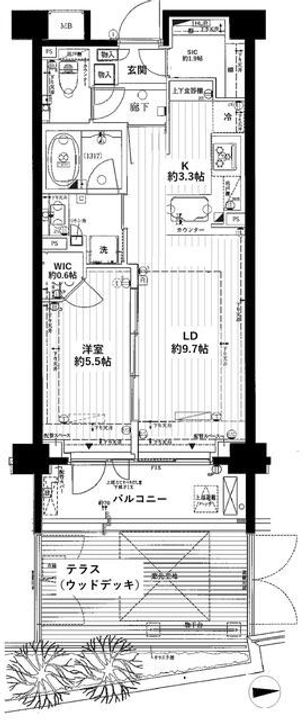 ザ パークハウス三軒茶屋の間取り