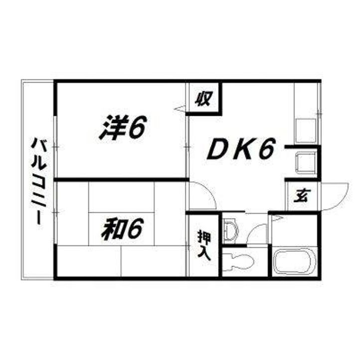 静岡県浜松市中央区法枝町(アパート)の賃貸物件の間取り