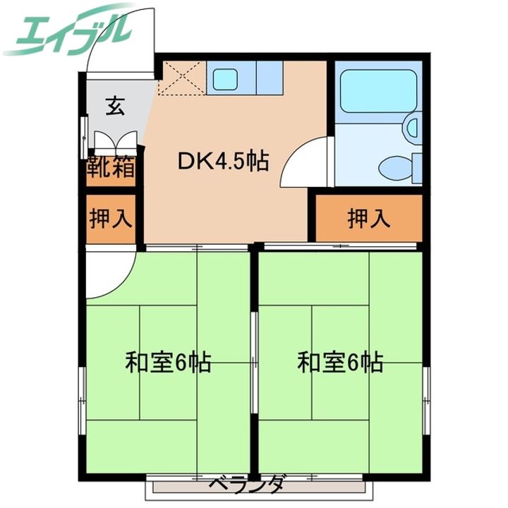 ときわ2丁目ハイツの間取り