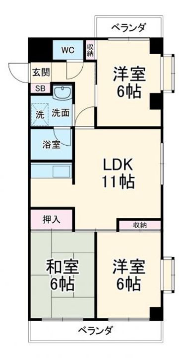 プレステージ市川IIの間取り