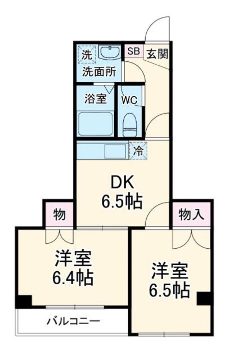 神奈川県横浜市鶴見区矢向5(マンション)の賃貸物件の間取り