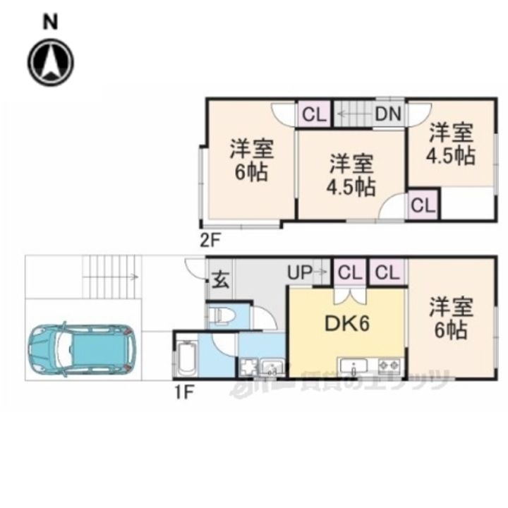 滋賀県大津市稲津1(一戸建)の賃貸物件の間取り